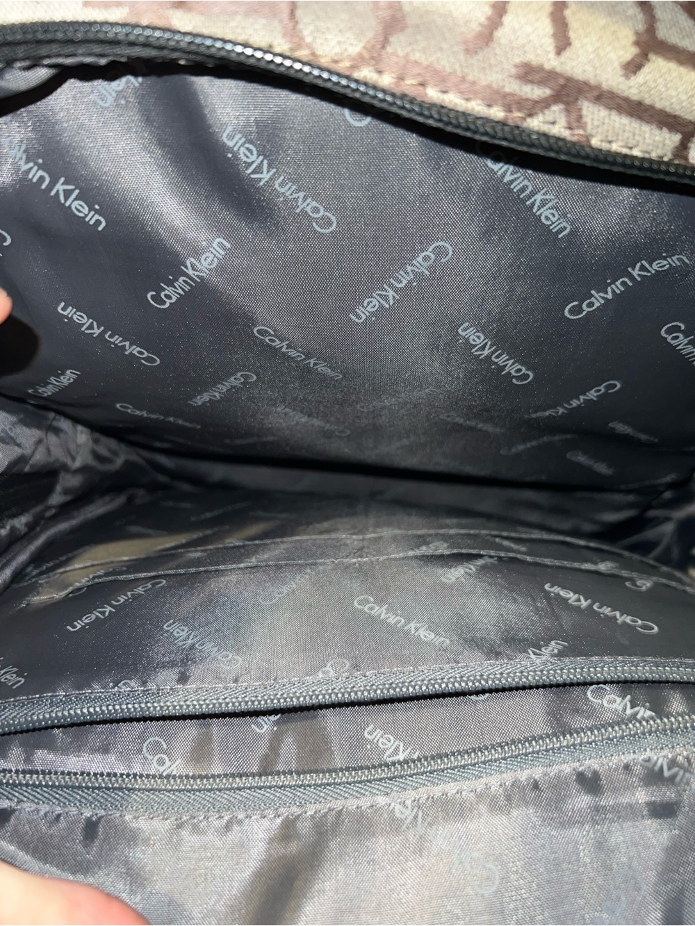 Calvin Klein Brown Monogram Backpack - Picture 3 of 6